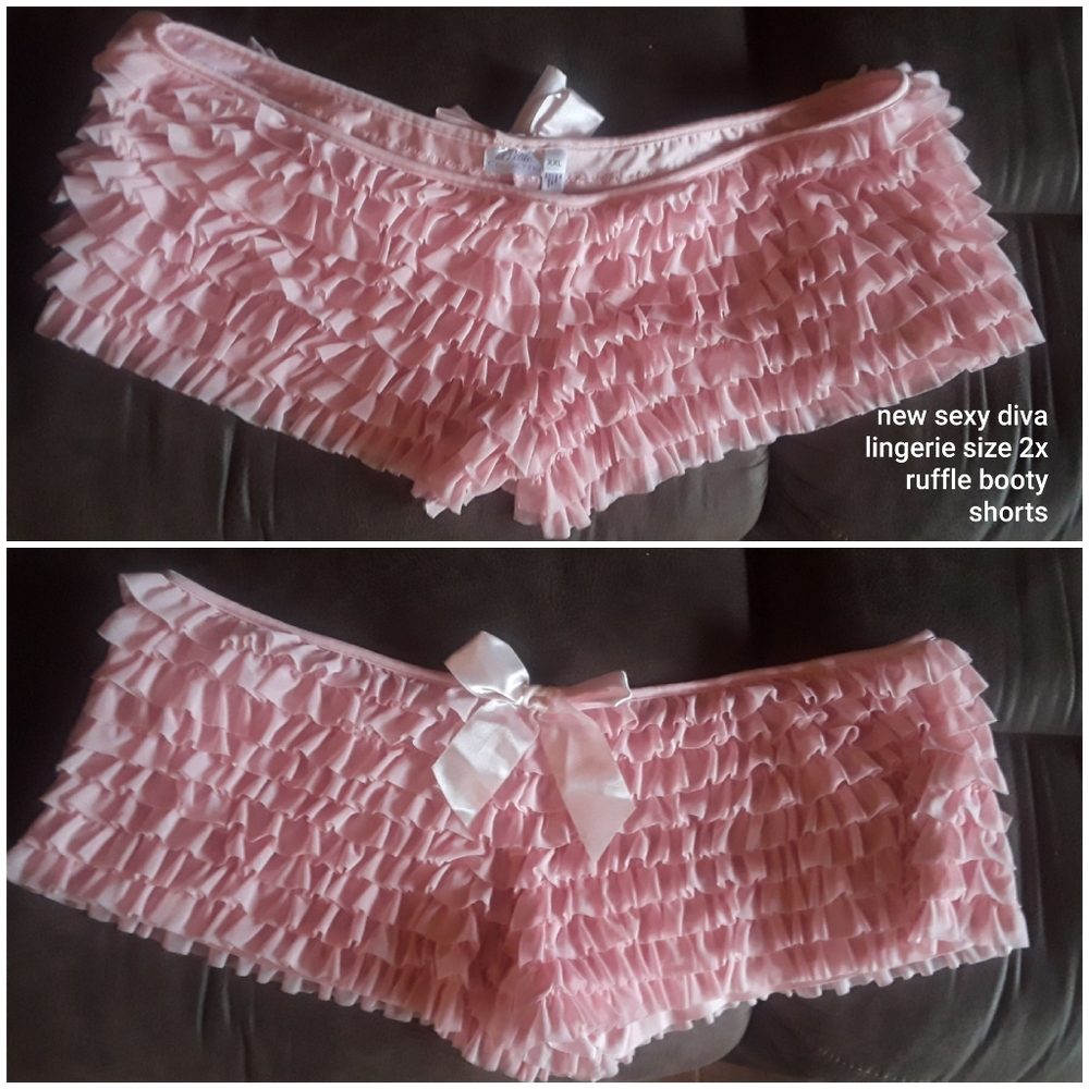Brand new sexy diva lingerie ruffle booty shorts